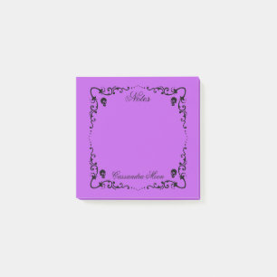 Post-it® Bordure magique violette et noire Halloween Person