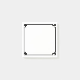 Post-it® Bordure ornementale à clé grecque noire