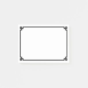 Post-it® Bordure ornementale à clé grecque noire