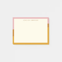 Bordure rose moutarde moderne personnalisée avec n