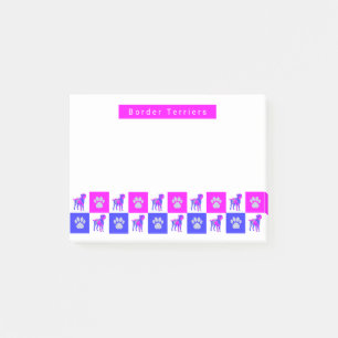 Post-it® Bordure Terrier Chien & Paw Hot Rose & Blue