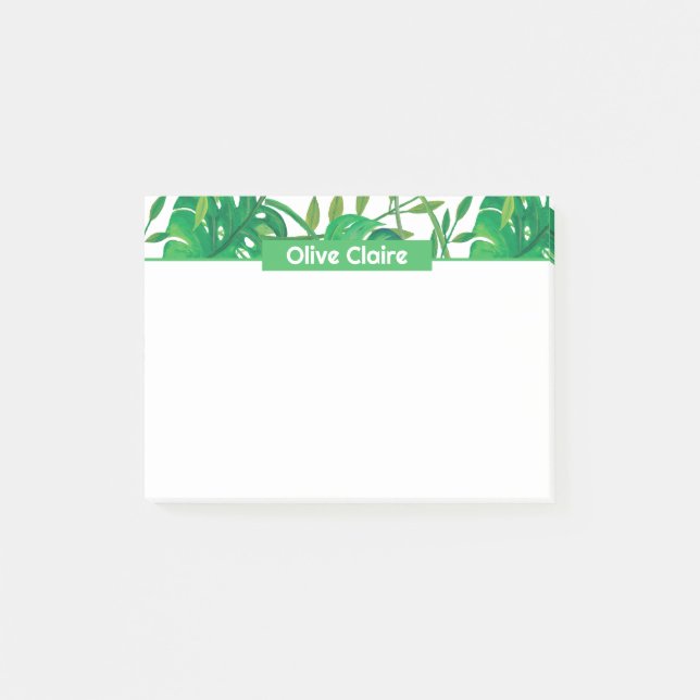 Post-it® Bordure Tropicale Personnalisée (Devant)