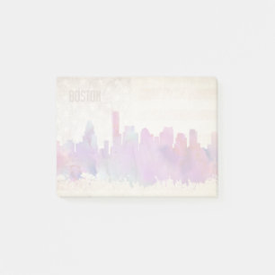 Post-it® Boston, horizon de ville d'aquarelle de mA