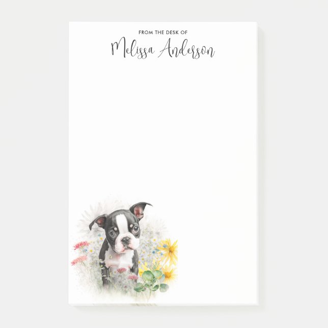 Post-it® Boston Terrier Amoureux des chiens personnalisé mi (Devant)