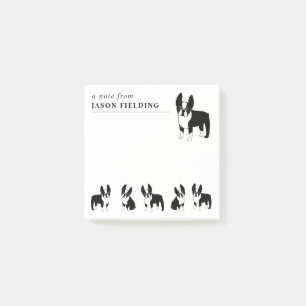 Post-it® Boston Terriers mignonne Chiens noirs et blancs Po