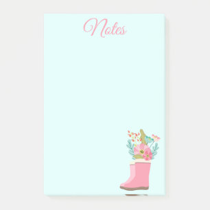 Post-it® Bottes de pluie et notes de fleurs
