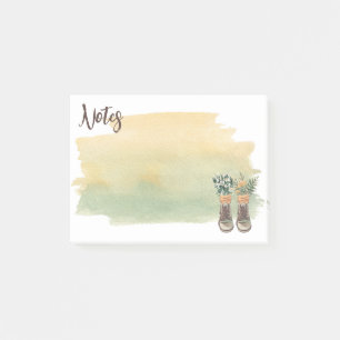 Post-it® Bottes de randonnée et fleurs sauvages