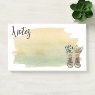Post-it® Bottes de randonnée et fleurs sauvages