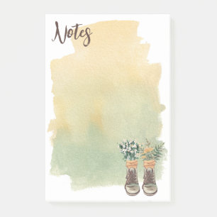 Post-it® Bottes de randonnée et fleurs sauvages