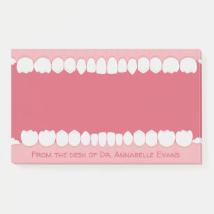 Post-it® Bouche rose avec dents personnalisez les notes pos