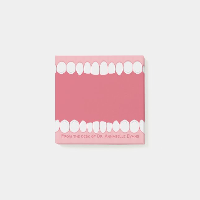 Post-it® Bouche rose avec dents personnalisez les notes pos (Devant)