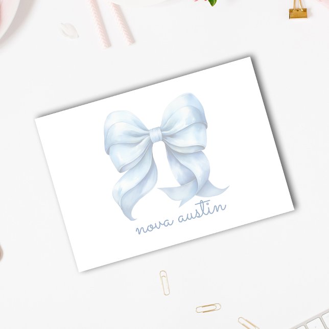 Post-it® Boue Bleue tendance personnalisée avec le nom Mono (Créateur téléchargé)