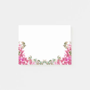 Post-it® Bougainvillea Fleurs Aquarelle Magenta