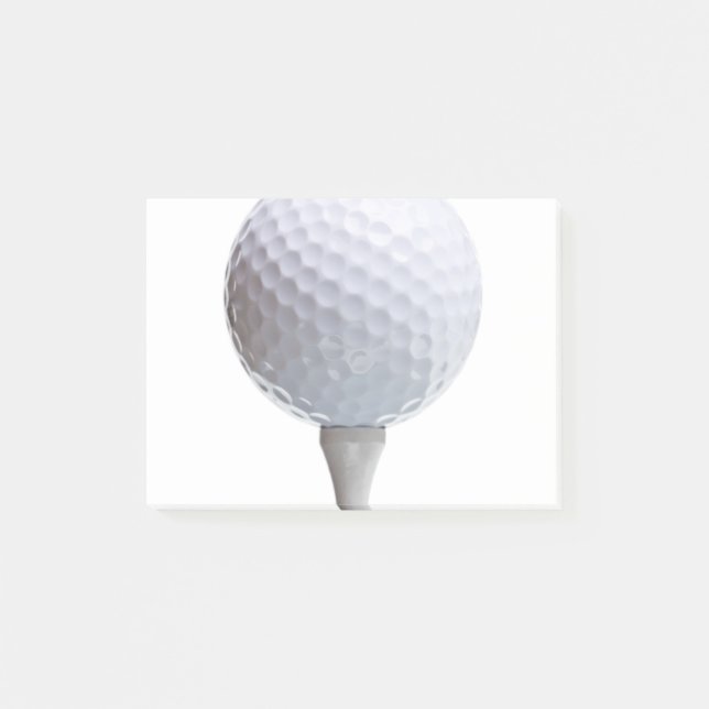 Post-it® Boule de golf sur la texture blanche d'arrière - (Devant)