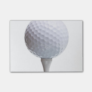 Post-it® Boule de golf sur la texture blanche d'arrière -