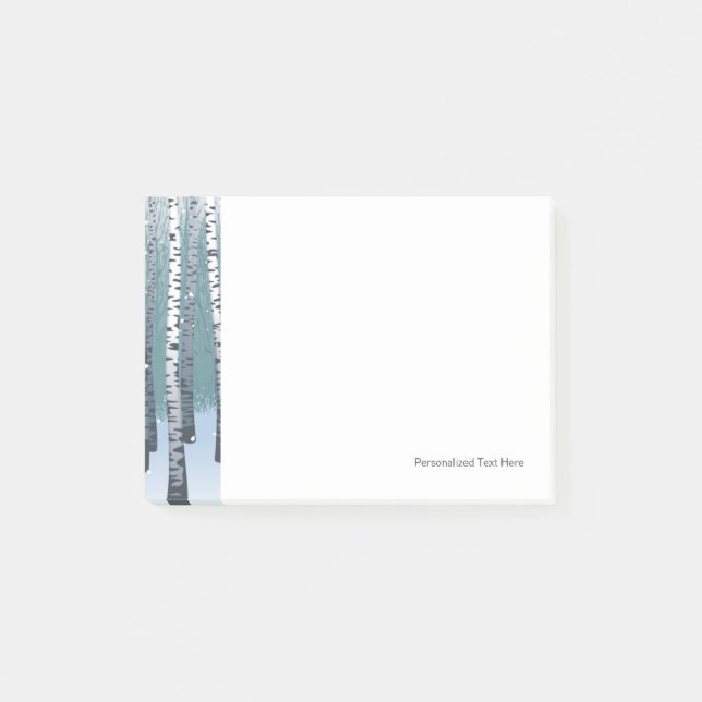 Post-it® Bouleaux dans la forêt d'hiver (Devant)