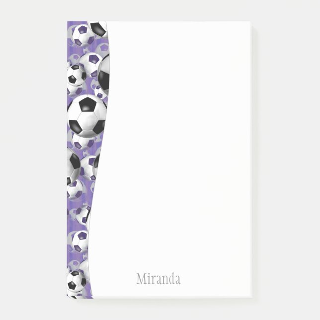 Post-it® Boules de soccer violet filles (Devant)