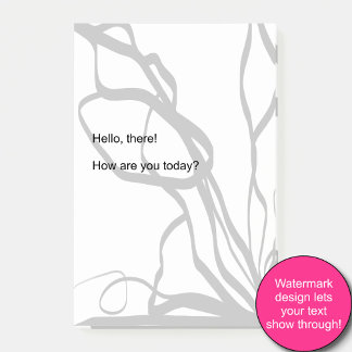 Post-it® Bouquet Blanc : Abstrait blanc & noir