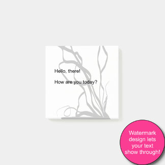 Post-it® Bouquet Blanc : Abstrait blanc & noir