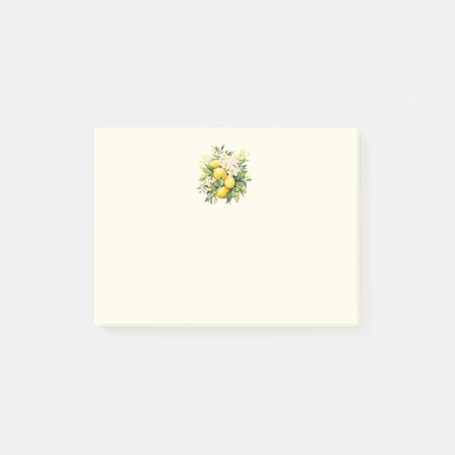 Post-it® Bouquet de citron aux fleurs blanches (Devant)