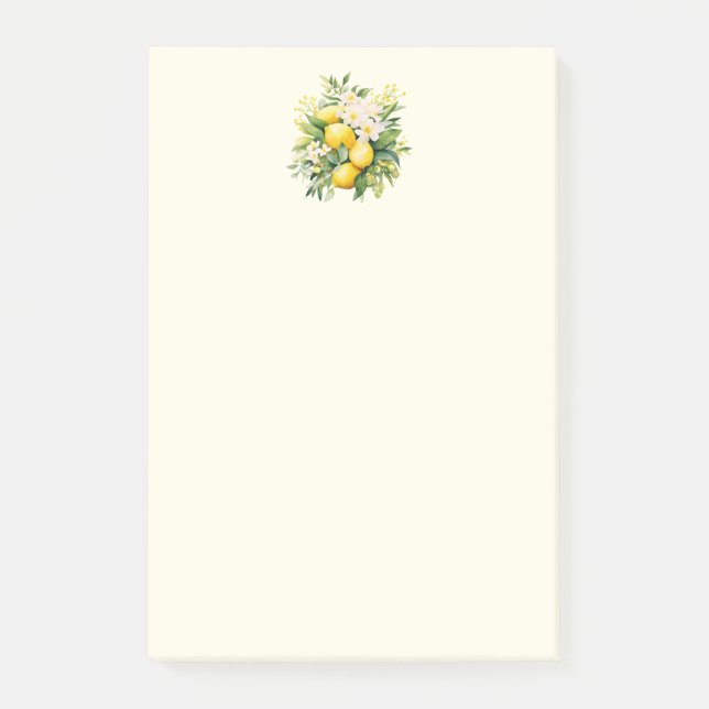 Post-it® Bouquet de Citron avec Fleurs Blanches (Devant)