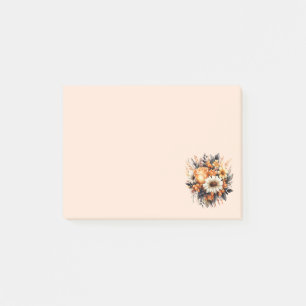 Post-it® Bouquet de fleurs gris-jaune orange
