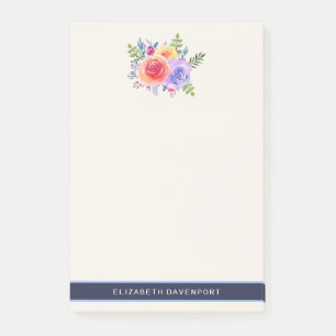 Post-it® Bouquet de fleurs Rose aquarelle
