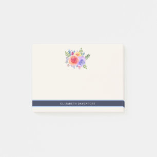 Post-it® Bouquet de fleurs Rose aquarelle