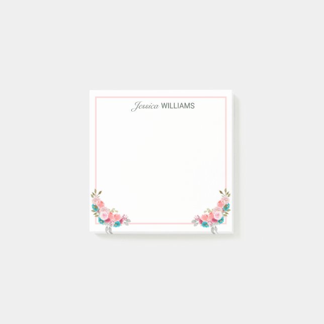 Post-it® Bouquet de rose douce (Devant)