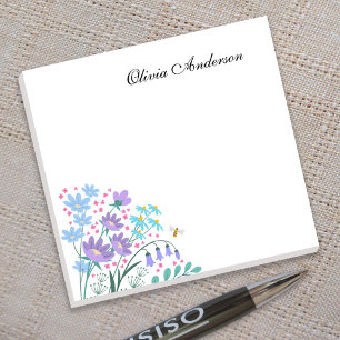 Post-it® Bouquet élégant Fleurs sauvages bleues roses Abeil