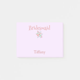 Post-it® Bouquet floral de la servante de Bridesmaid