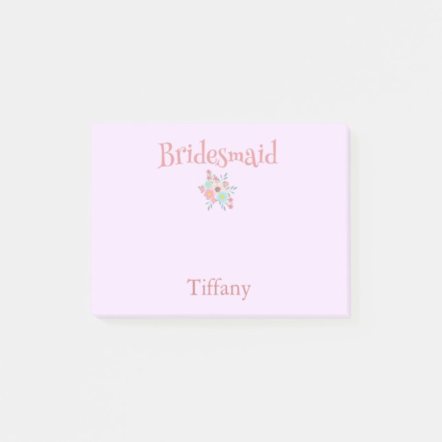 Post-it® Bouquet floral de la servante de Bridesmaid (Devant)