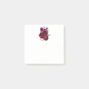 Post-it® Bouquet floral de rose magenta élégant