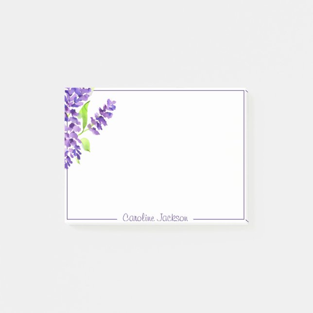 Post-it® Bouquet lilas personnalisé (Devant)