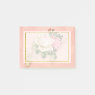 Post-it® Bouquet rose et rose blanche