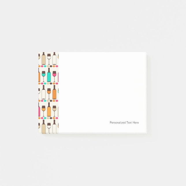 Post-it® Bouteilles et verres rétro (Devant)