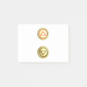 Post-it® Boutons d'ascenseur dorés pour haut et bas