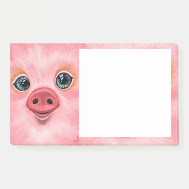 Post-it® Boutons de porc heureux (Devant)