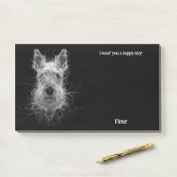 Bouvier des Flandres Art Abstrait Nom du chien