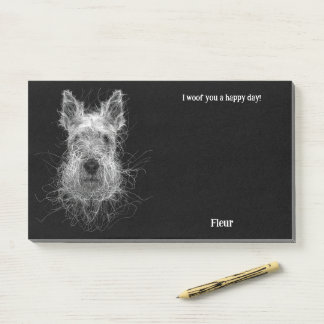 Post-it® Bouvier des Flandres Art Abstrait Nom du chien