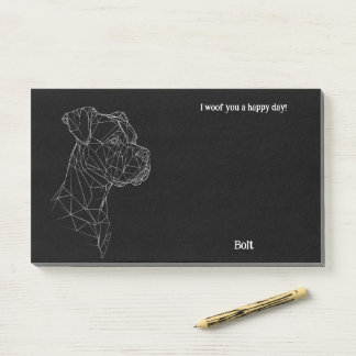 Post-it® Boxer Art Abstrait Nom du chien