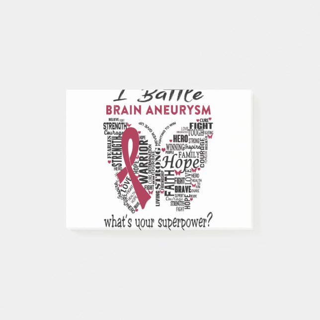 Post-it® Brain Aneurysm Awareness Month Ribbon (Devant)