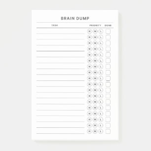 Post-it® Brain Dump Get It Done Priorité Organisateur Post-