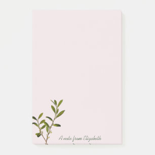 Post-it® Branche d'olive tendance - Personnalisé