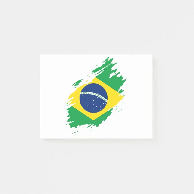 Post-it® Brésil déchiré Drapeau National Pride Sports (Devant)