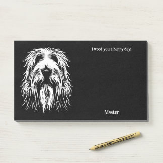 Post-it® Briard Art Abstrait Nom du chien