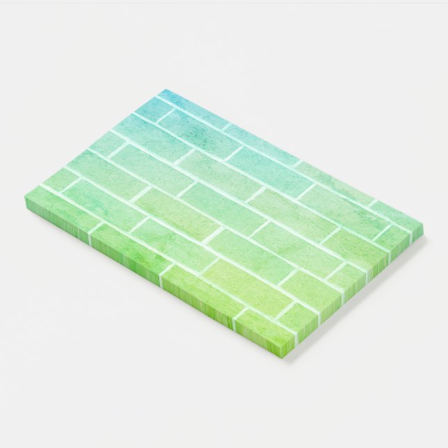 Post-it® Brick bleu vert (Incliné)