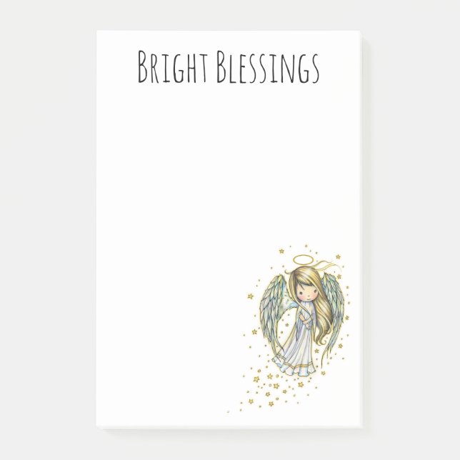 Post-it® Bright Blessings Cute Angel Post-Its adhésifs (Devant)