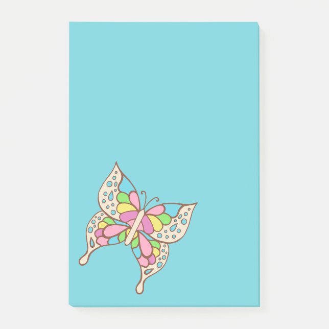Post-it® Bright Butterfly Post It Notes  (Devant)