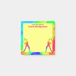 Post-it® Bright Energetic Baseball Thème pour entraîneur